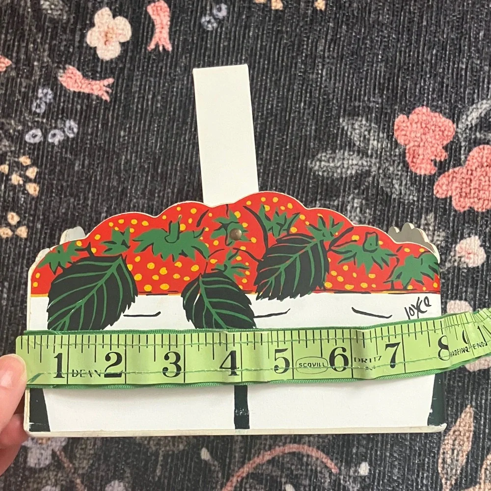 Joyce Miller Original 8” square strawberry  basket vintage 70s RARE